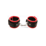 Adam & Eve SCARLET COUTURE BONDAGE CUFFS - Black/Red Restraints-117U 0000