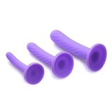 Tri-Play 3 Pc Silicone Dildo Set-AF105-PPL