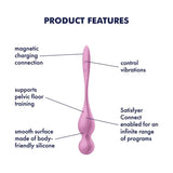 Satisfyer Love Birds 1 Kegel Pelvic Floor Trainer w Connect App Pink-4002927