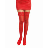 Dreamgirl Lace Top Thigh High Stockings Red-0005-RED-O/S