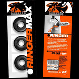 Ringer Max 3 Pc Cockring Set Black-OX-3200-BLK