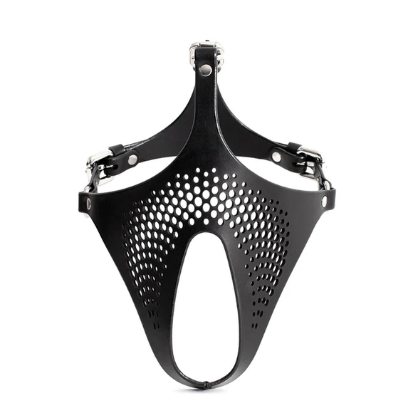 Ex Machina Genuine Leather Mask Black-AS2404-BF0021CS -BLK