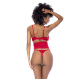  Panties and Flexible Corset-8904-RED-L/XL