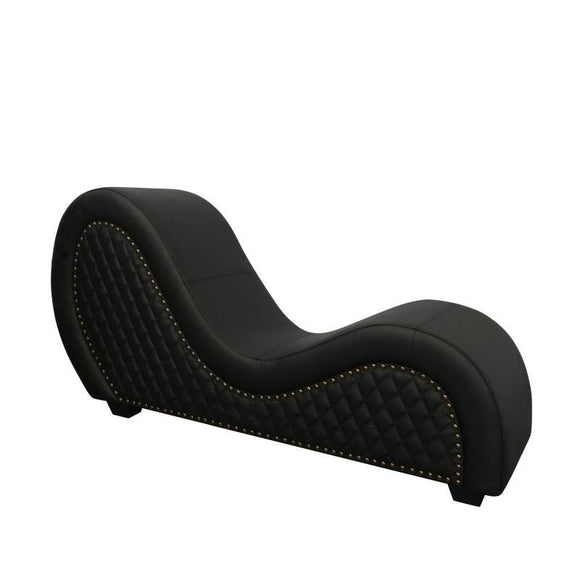 Kama Sutra Mebon Chaise Love Lounge Studded and Quilted Black-A125D-PUN-BLK