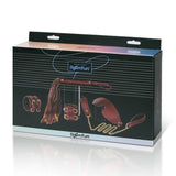 8 Pc Deluxe Bondage Play Kit Burgundy Gold-ZW-077A