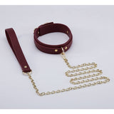 8 Pc Deluxe Bondage Play Kit Burgundy Gold-ZW-077A