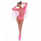 Fringe Benefits Set Hot Pink with Pot Pasties-62004-PNK-O/S