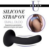 Black Silicone Strap-On Dildo Small-AE901