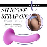 Pink Silicone Strap-On Dildo Small-AE901-PNK