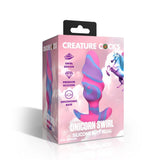 Unicorn Swirl Silicone Butt Plug Medium-AH706-M