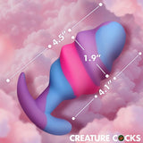 Unicorn Swirl Silicone Butt Plug Large-AH706-L
