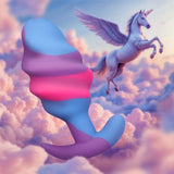 Unicorn Swirl Silicone Butt Plug Large-AH706-L