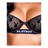 Playboy Noir Lingerie 2 Pc Set Black-PBLI112-BLK-XS