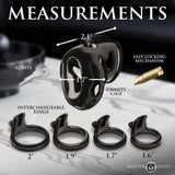 Hard Stop Double Ring Chastity Cage-AH567