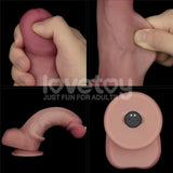 Vibrating Sliding Skin Pro II Silicone Dong 8in-LV417111
