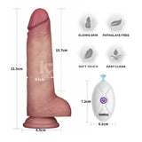 Vibrating Sliding Skin Pro II Silicone Dong 8.5-LV417112