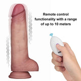 Vibrating Sliding Skin Pro II Silicone Dong 8.5-LV417112