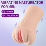 Brenna Dual Density 3 Speed 7 Mode Vibrating Realistic Masturbator-SQ-MA60157V
