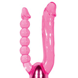 Adam & Eve Dual Pleasure Vibe - Pink 12 cm (4.75) Vibrator with Anal Probe-176H 6200