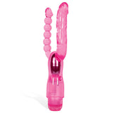 Adam & Eve Dual Pleasure Vibe - Pink 12 cm (4.75) Vibrator with Anal Probe-176H 6200