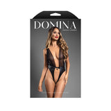 DOMINA Lock & Key Open Teddy - Black - Black - S/M Size-2415BLK-SM-B