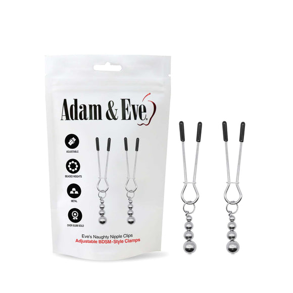 Adam & Eve Eves Naughty Nipple Clips - Set of 2-284U 0000