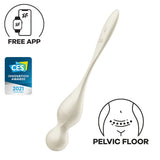 Satisfyer Love Birds 1 - White - White USB Rechargeable Pelvic Floor Trainer with App Control-4002910