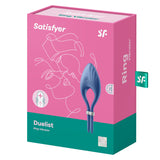 Satisfyer Duelist - Blue Vibrating Adjustable Lasso Cock Ring-4018430