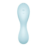 Satisfyer Curvy Trinity 5 - Blue USB Rechargeable Air Pulse Stimulator & Vibrator with App Control
