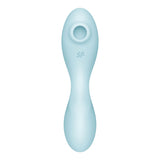 Satisfyer Curvy Trinity 5 - Blue USB Rechargeable Air Pulse Stimulator & Vibrator with App Control