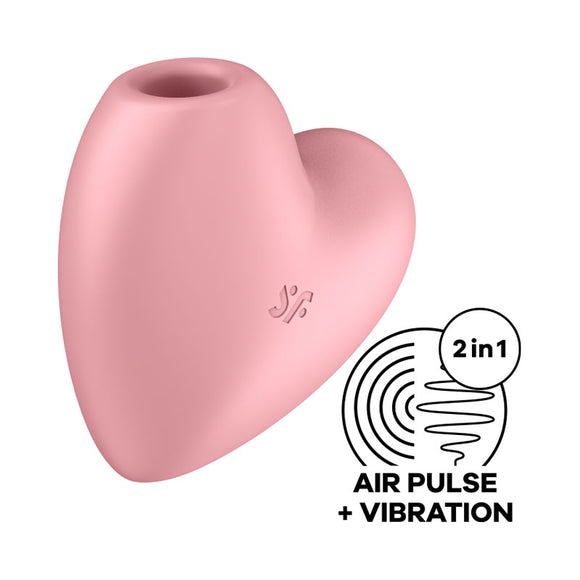 Satisfyer Cutie Heart - Light Pink - Light Pink USB Rechargeable Air Pulsation Stimulator with Vibration-4037264