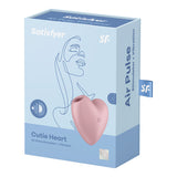 Satisfyer Cutie Heart - Light Pink - Light Pink USB Rechargeable Air Pulsation Stimulator with Vibration-4037264