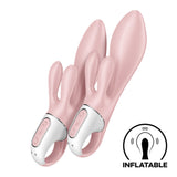 Satisfyer Air Pump Bunny 3 - Pink USB Rechargeable Inflatable Rabbit Vibrator-4038582