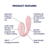 Satisfyer Lust 360 - Pink USB-C Rechargeable Rotating Wearable Vibrator