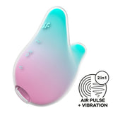 Satisfyer Mermaid Vibes - Mint/Pink - Mint/Pink USB Rechargeable Air Pulse Stimulator-4049748