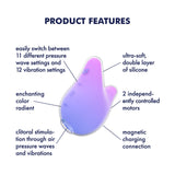 Satisfyer Mermaid Vibes - Violet/Pink - Violet/Pink USB Rechargeable Air Pulse Stimulator-4049755