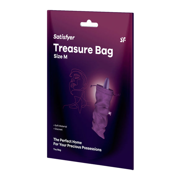 Satisfyer Treasure Bag Medium - Violet - Violet Medium Toy Storage Bag-4059969