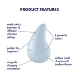 Satisfyer Dew Drop - Light Blue USB Rechargeable Stimulator-4066936