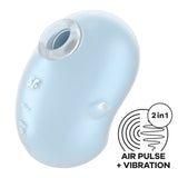 Satisfyer Cutie Ghost - Blue - Blue USB Rechargeable Air Pulse Stimulator-4067759