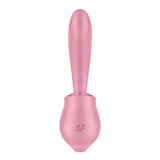 Satisfyer Tongue Genius - Pink USB Rechargeable Vibrator with Flicking Clit Stimulator