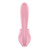 Satisfyer Tongue Genius - Pink USB Rechargeable Vibrator with Flicking Clit Stimulator