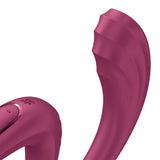 Satisfyer G For Goddess 3 - Wine Red - Wine Red 16 cm USB-C Rechargeable Vibrator with Clit Stim