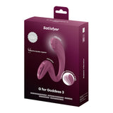 Satisfyer G For Goddess 3 - Wine Red - Wine Red 16 cm USB-C Rechargeable Vibrator with Clit Stim