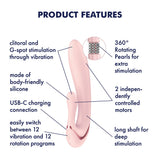 Satisfyer Pearl Bunny 3 - Pink 20.7 cm USB-C Rechargeable Rabbit Vibrator