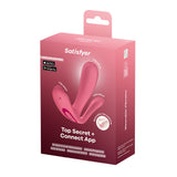 Satisfyer Top Secret+ Raspberry - Pink USB Rechargeable Wearable Vibrator with App Control