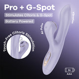 Satisfyer Pro + G-Spot - Battery Series - Lavender Vibrator with Air Pulse Clitoral Stimulator
