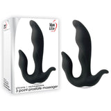 Adam & Eve 3-Point Prostate Massager - Black USB Rechargable Vibrating Prostate Massager-485R 0000