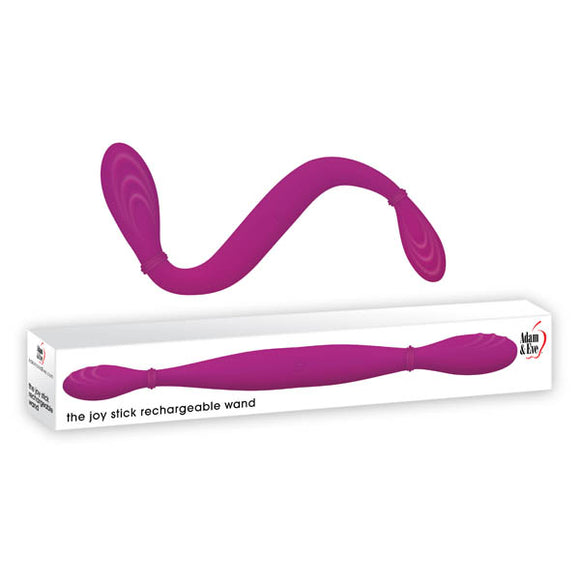 Adam & Eve The Joy Stick Rechargeable Wand - Purple 36.5 cm (14.5) USB Rechargeable Dual Vibrating Double Dong-847M 0000