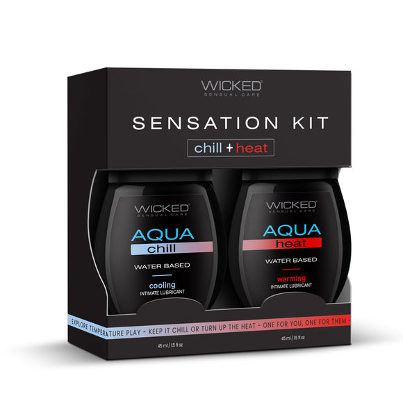 Wicked Sensation Kit - Warming & Cooling Water Based Lubricants - 2 Pack of 120 ml Bottles-99220