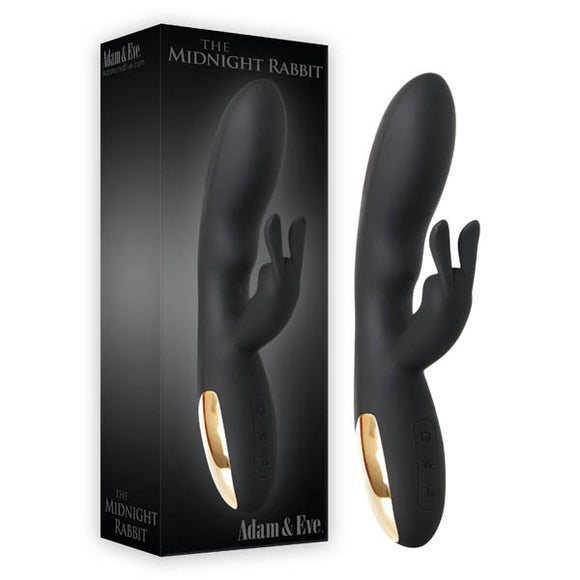 Adam & Eve The Midnight Rabbit - Black 20.3 cm (8) Rabbit Vibrator-AE-BL-1660-2